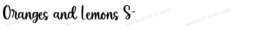 Oranges and Lemons S字体转换